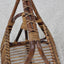 Vintage rattan magazine rack F.lli Castano 1950s
