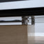 Paolo Piva Re Quadro coffee table for B&B Italia gloss top and travertine marble Table basse des années 1980 en laminé noir et socle en travertin