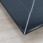 Paolo Piva Re Quadro coffee table for B&B Italia gloss top and travertine marble Table basse des années 1980 en laminé noir et socle en travertin