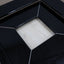Paolo Piva Re Quadro coffee table for B&B Italia gloss top and travertine marble Table basse des années 1980 en laminé noir et socle en travertin