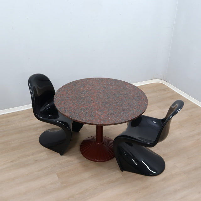 Peter Noever Red Granite Dining Table Zanotta 1979