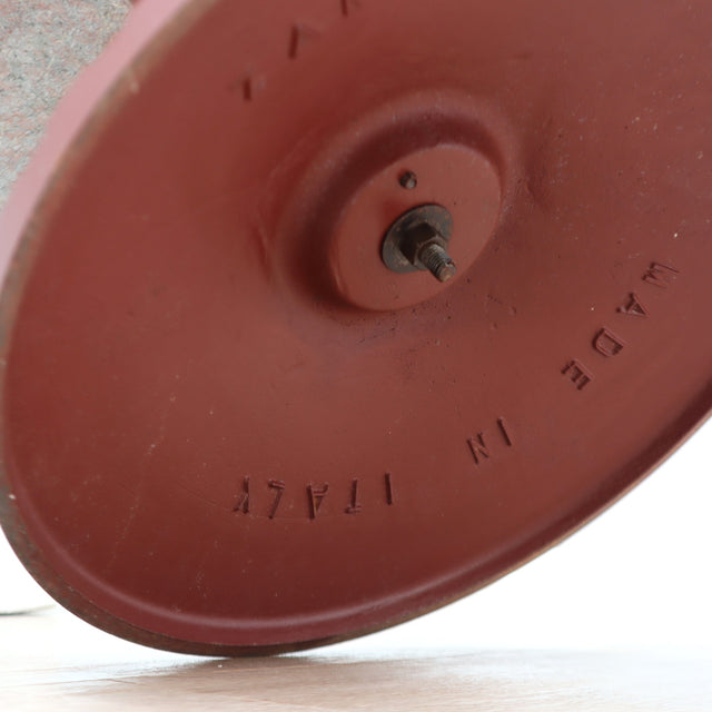 Peter Noever dining table, Zanotta red granite table, 1979 Postmodern marble table, round pedestal dining table