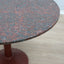 Peter Noever dining table, Zanotta red granite table, 1979 Postmodern marble table, round pedestal dining table