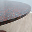 Table à manger ronde en granite rouge 1979 par Peter Noever pour Zanotta sur pied en métal rouge carmin