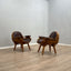 1970s Italian rustic bentwood and aged leather living room set with sofa, barrel armchairs, coffee table. Salotto vintage legno e pelle.