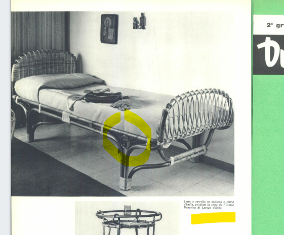 Pair 1960s Franca Helg Bonacina Rattan Malacca Daybeds