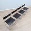 Set of 4 1970s Giovanni Carini Libellula Cantilever chairs for Planula in chromed steel and brown leather. Set 4 sedie Libellula Carini. Chaises Cantilever italiennes cuir.