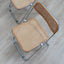 Set 4 sedie Plia Castelli Vienna straw folding chairs, chaises plianti vintage en cannage, Wiener Geflecht Design, rejilla de Viena y cromo.