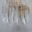 Set of 4 vintage Murano teardrop glass wall sconces 1980s