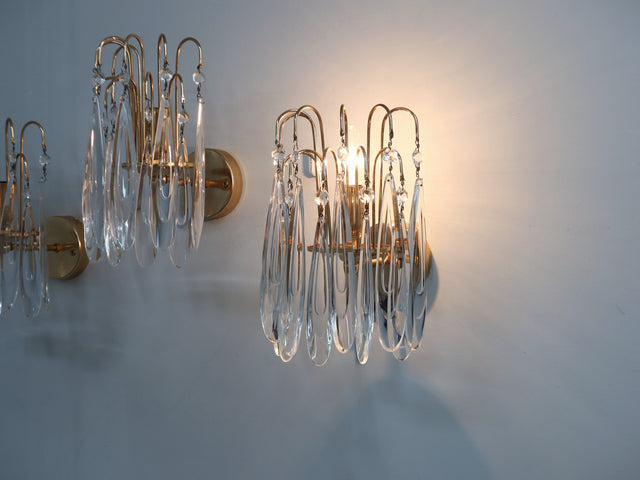 Éclairage Italien Années 70 (Venetian Glass) Murano Glas Wandleuchten/Wall Sconces. Luminaires vintage design, Teardrop Lights in Verre de Murano da vintage furniture shop online e modernariato