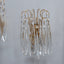 Set of 4 vintage Murano teardrop glass wall sconces 1980s