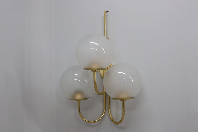 Set of 10 vintage glass ball sconces CANDLE 1970s