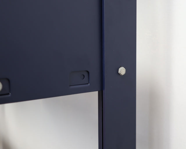 Vintage 1970s "Congresso" industrial metal bookcase by Lips Vago in rare bluette / Étagère modulable / Congresso Regal / Estantería azul