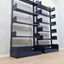 Vintage 1970s "Congresso" industrial metal bookcase by Lips Vago in rare bluette / Étagère modulable / Congresso Regal / Estantería azul