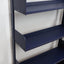 Vintage 1970s "Congresso" industrial metal bookcase by Lips Vago in rare bluette / Étagère modulable / Congresso Regal / Estantería azul
