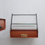 Wall mounted brass and glass nightstands Silvio Cavatorta 1950s