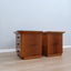 Pair of late 1970s solid walnut nightstands: coppia comodini legno massello anni 70, chevets vintage, Nachttische aus Massivholz, mesillas de diseño.
