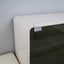 1960s Italian Space Age white lacquered modular bookcase system with smoked glass doors and open shelving modules in a clean minimalist set.   