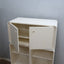 1960s Italian Space Age white lacquered modular bookcase system with smoked glass doors and open shelving modules in a clean minimalist set.   