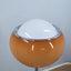1960s Harvey Guzzini "Bud Grande" floor lamp for Meblo with amber perspex shade Lampadaire des années 60 en perspex ambre et  chromée