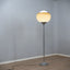 1960s Harvey Guzzini "Bud Grande" floor lamp for Meblo with amber perspex shade Lampadaire des années 60 en perspex ambre et  chromée
