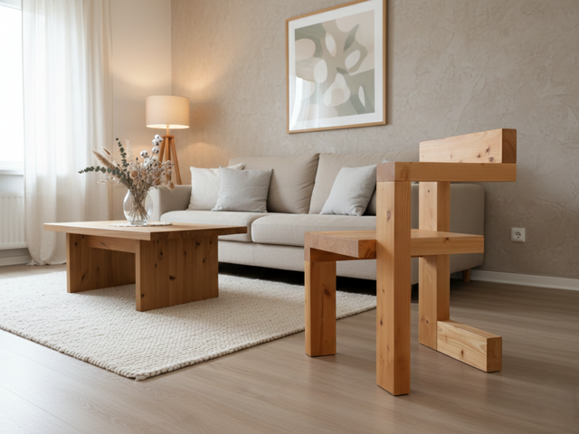 1980s Steltman Chair larch wood by Gerrit Rietveld