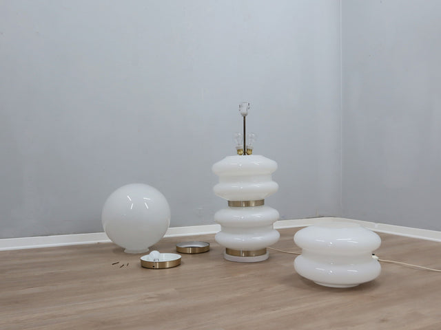 Stilux Milano Birillo 70s Floor Lamp Murano Glass Space Age Design Skulptur. Lampada da Terra Vintage, Verre de Murano, Original Label, Ottime Condizioni.