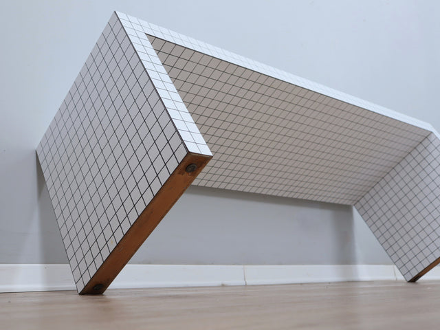 Original 1970s Quaderna bench by Superstudio for Zanotta; rare panca vintage, design radicale italiano, original 70er Jahre Bank, banco minimalista.