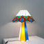 Vintage Tiffany style acrylic table lamp 1970s