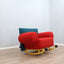 Topolino rocking chair Felice Rossi, 1980s Italian design, Seveso & Trezzi. Poltrona dondolo bouclé. Rare fauteuil bascule. Design Klassiker Schaukel.