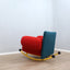 Topolino rocking chair Felice Rossi, 1980s Italian design, Seveso & Trezzi. Poltrona dondolo bouclé. Rare fauteuil bascule. Design Klassiker Schaukel.