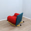 Topolino rocking chair Felice Rossi, 1980s Italian design, Seveso & Trezzi. Poltrona dondolo bouclé. Rare fauteuil bascule. Design Klassiker Schaukel.
