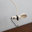 Vintage white arched desk clamp lamp designed by Raul Barbieri for Tronconi, 1970s Italian design