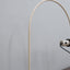 Vintage white arched desk clamp lamp designed by Raul Barbieri for Tronconi, 1970s Italian design