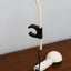Vintage white arched desk clamp lamp designed by Raul Barbieri for Tronconi, 1970s Italian design
