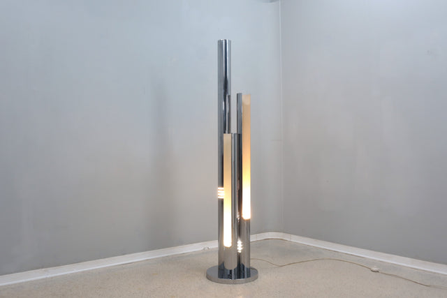 Enrico Tronconi 3 column adjustable floor lamp 1970s