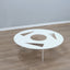 White Ulyssimo table by Reisser Muller: design vintage anni 90, table basse métal blanc, minimalistischer Couchtisch, mesa de centro minimalista.