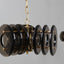 VECA pendant glass lamp 1970s set of 3