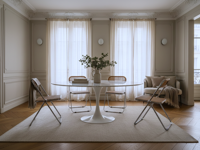 Set 4 sedie Plia Castelli Vienna straw folding chairs, chaises plianti vintage en cannage, Wiener Geflecht Design, rejilla de Viena y cromo.