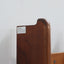 Italian 1970s La Moderna wood entryway coat rack with amber mirrors Gronda style, appendiabiti vintage, Garderobe mit Spiegel, vestiaire, perchero