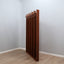 Italian 1970s La Moderna wood entryway coat rack with amber mirrors Gronda style, appendiabiti vintage, Garderobe mit Spiegel, vestiaire, perchero