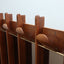 Italian 1970s La Moderna wood entryway coat rack with amber mirrors Gronda style, appendiabiti vintage, Garderobe mit Spiegel, vestiaire, perchero
