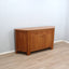 Vintage 1970s Italian solid walnut faceted sideboard in Scarpa and Michelucci style. Madia anni 70 noce massello. Enfilade noyer massif 1970.