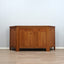 Vintage 1970s Italian solid walnut faceted sideboard in Scarpa and Michelucci style. Madia anni 70 noce massello. Enfilade noyer massif 1970.