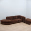 Tito Agnoli Arflex Sofa (Tito Agnoli Novemila): canapé modulable vintage (canapé italien design années 70) e Italienisches Sofa 1970er Jahre. Divano in brown velvet sofa vintage