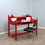 Rustic desk vintage (mid century large desk) per rustic home decoration e interior design. Bureau rustique moderne da arredamento vintage rot lackierter holzstuhl