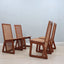 Vienna straw high back dining chairs 1970s, set of 4