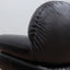 Pair of restored 1970s Mobil Girgi Sapporo armchairs in black leather. Coppia poltrone Mobil Girgi pelle nera Paire de fauteuils Sapporo cuir noir Ledersessel.