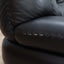 Pair of restored 1970s Mobil Girgi Sapporo armchairs in black leather. Coppia poltrone Sapporo Mobil Girgi pelle nera. Paire de fauteuils Sapporo cuir noir. Paar Sapporo Ledersessel.