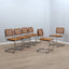 Set of 6 Cesca style chairs, 1970s Italian cantilever dining chairs, Marcel Breuer Gavina style chrome chairs
